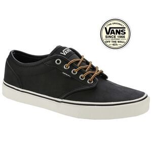 Vans Men's Atwood (Leather) Black/Marshmallow Skate Shoe